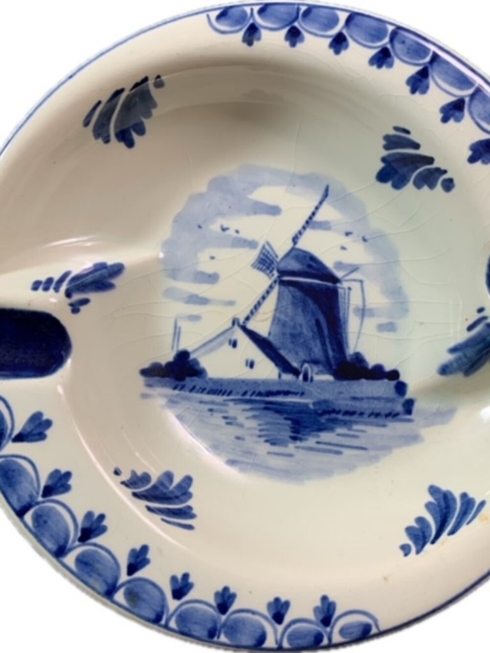 DELFT Windmill Handpainted Dish